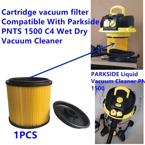 Pack Cartridge Vacuum Filter Compatible With Parkside Pnts C