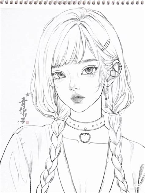 menggambar wajah kebun bunga menggambar sketsa
