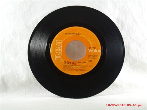 Elvis Presley 45 Clean Up Your Own Backyard The Fair Is Moving On