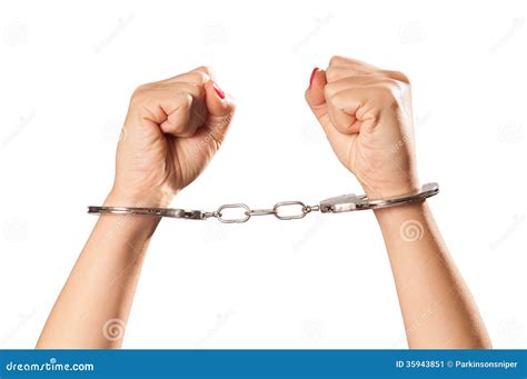 Isolated Handcuffs Hands Stock Image Image Of Handcuff