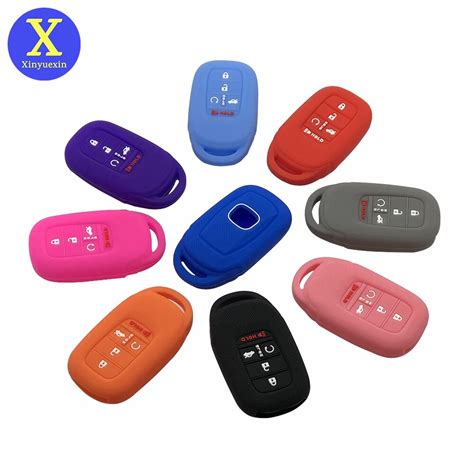 Xinyuexin 5 Buttons Replacement Keys Fob Silicone Rubber Car Key Case