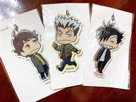 Haikyuu Acrylic Keychain Deformed Movic Kuroo And Oikawa Sold Per