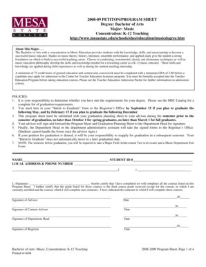 Fillable Online Coloradomesa 200809 PETITONPROGRAM SHEET Coloradomesa