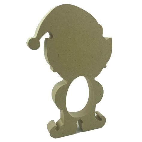 18mm MDF Freestanding Elf Boy Kinder Egg Holder Lorna Jayne Craft Shapes