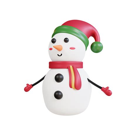 Free 3d icon christmas snowman 8851543 PNG with Transparent Background