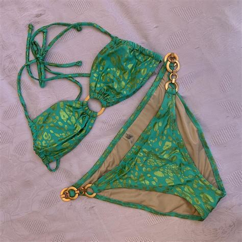 Vintage Victorias Secret Cheetah Print Bikini Set Depop