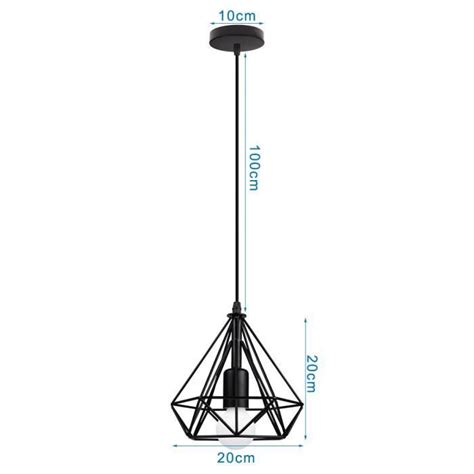 Tempas Lustre Industriel Vintage Suspension Luminaire Rétro E27 20cm