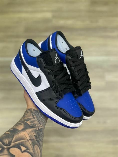 Tênis Nike Jordan 1 Low Azul E Preto Fwstoree