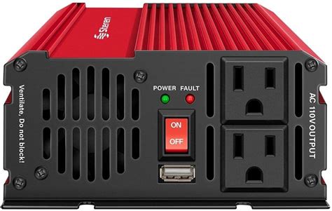 Steren Inversor De Corriente Automotriz De 1500 W 12 Vcc A 110 Vca