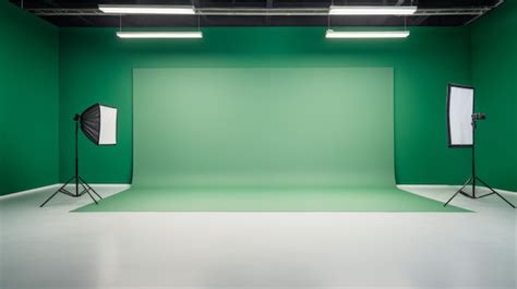 Premium Photo | Professional photo studio setup with green chroma key ...