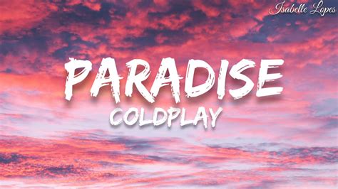 Paradise Lyrics Coldplay Youtube