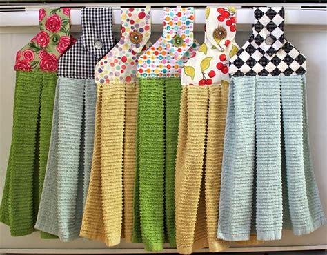 Colorful Hanging Dishtowels Kitchen Towels Crafts Sewing Projects