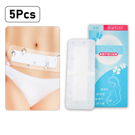 5pcs Wound Dressing Patch Caesarean Postpartum Waterproof Shower