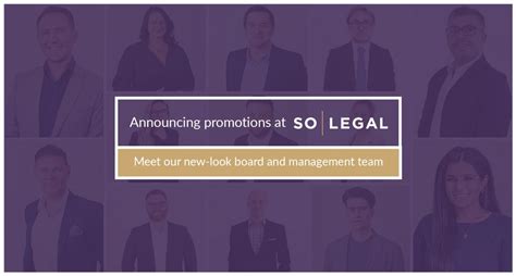 So Legal Announces Promotions Meet Our New Look Board And Management