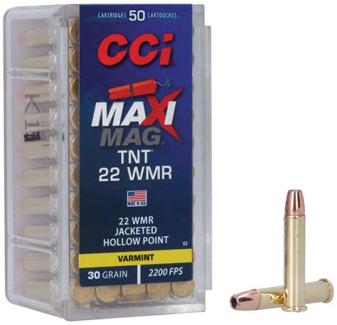 CCI 22 WMR Maxi-Mag TNT JHP CCI0063 30 gr 50 per box