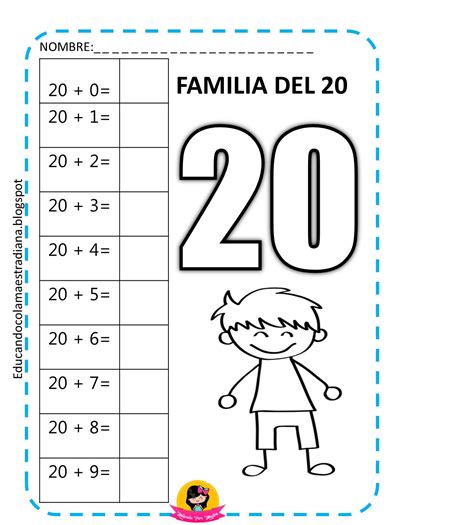 Educando con la Maestra Familia de números del 10 al 50 cuadernillo