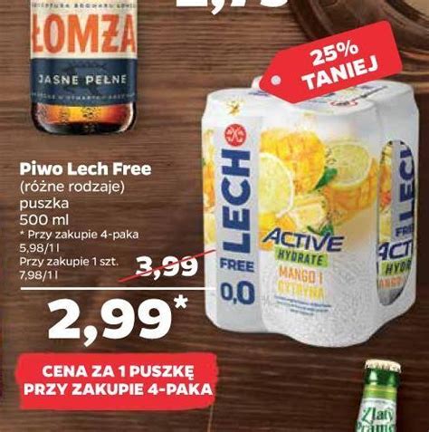 Promocja Piwo Lech Free Active Hydrate Mango I Cytryna W Netto