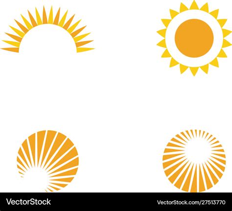 Sun logo template design Royalty Free Vector Image