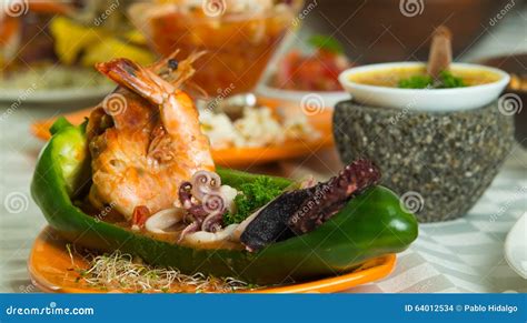 Exotic and Elegant Seafood Dishes on a Table Stock Photo - Image of background, closeup: 64012534