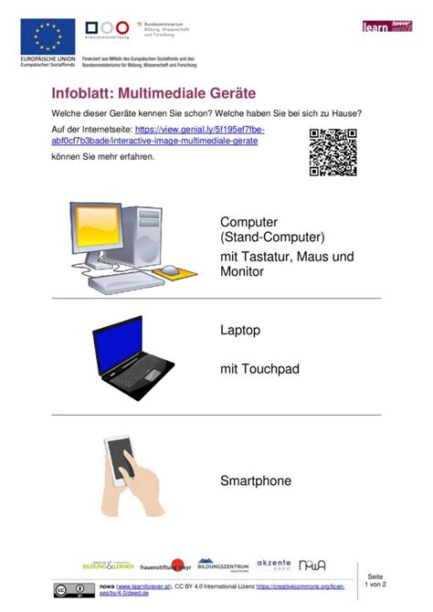 Infoblatt Multimediale Ger Te Basisbildung Und Alphabetisierung In