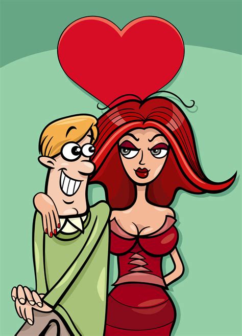 Funny Love Cartoon Couple