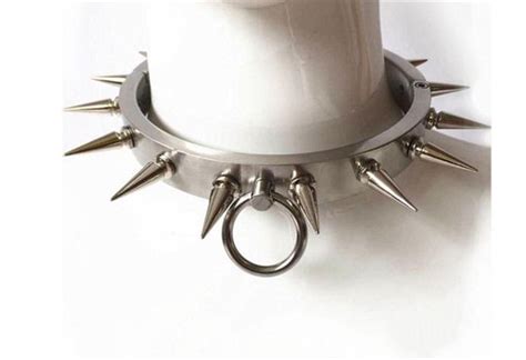 Heavy Metal Stainless Steel Bondage Gear Spikes Device Slave Collar Rings Fetish Sex Toys For