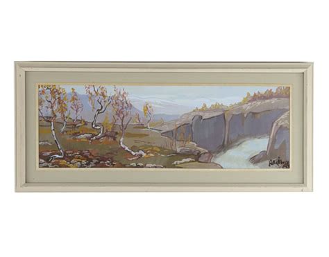 PALLE ÅBERG. Gouash, Mountain motif, signed and dated -59. Art - Paintings - Auctionet