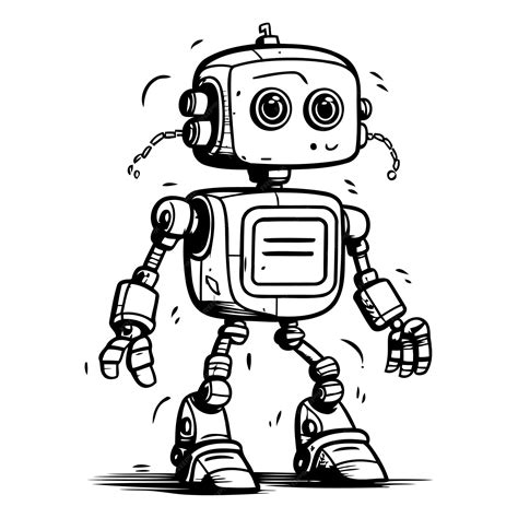 Premium Vector Cartoon Robot Vector Illustration Isolated On White