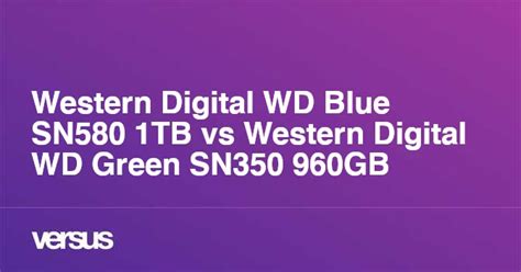 Western Digital WD Blue SN580 1TB vs Western Digital WD Green SN350 ...