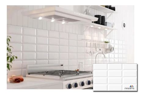 Ceramica Simil Subway Axella Alberdi Blanco Brillante X Miracema