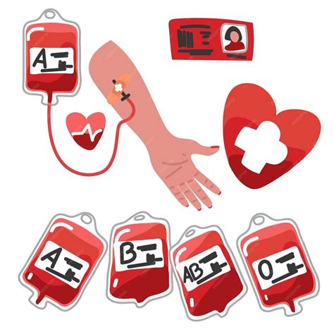 Premium Vector Blood Transfusion Blood Donation Vector A Set Of