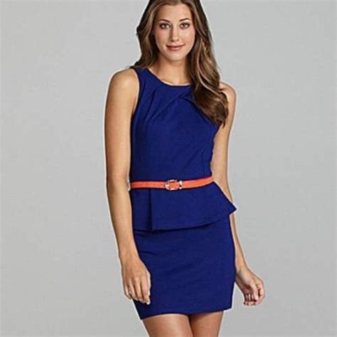 Sugarlips Dresses Sugarlips Cobalt Blue Belted Open Back Dress