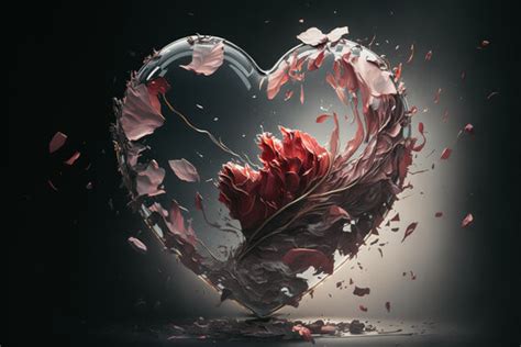 Shattered Glass Heart Wallpaper