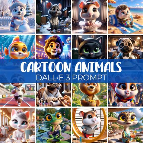 Cartoon Animals Dalle 3 Prompt Cgi Cartoon Animated Digital Ai