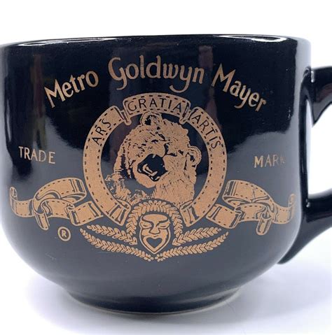 Set Of 2 Metro Goldwyn Mayer Studio Mgm Lion Logo Rounded Coffee Mug