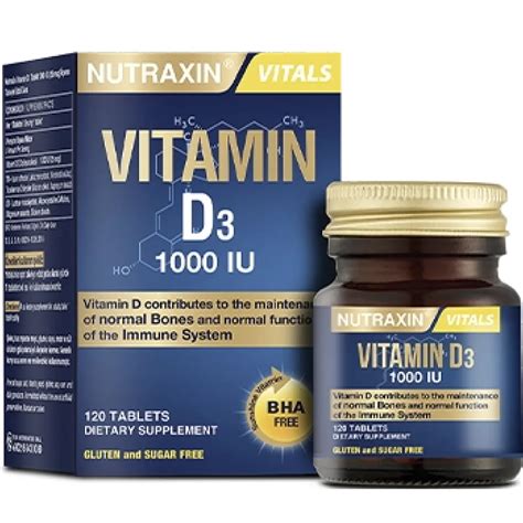 Nutraxin Vitamin D3 1000 IU 120 Tablet | Fit1001