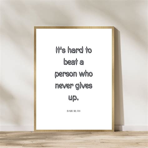 Babe Ruth Printable Wall Art Quotes Etsy