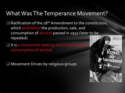 PPT - Temperance Movement PowerPoint Presentation - ID:2496931