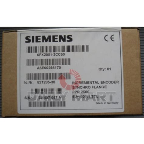 SIEMENS 6FX2001 2CC50 6FX20012CC50 INCREMENTAL PULSE ENCODER NEW EBay