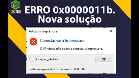 O Windows Não Pode Se Conectar A Impressora - ERRO IMPRESSORA 0x0000011b Windows não pode se conectar à impressora ...