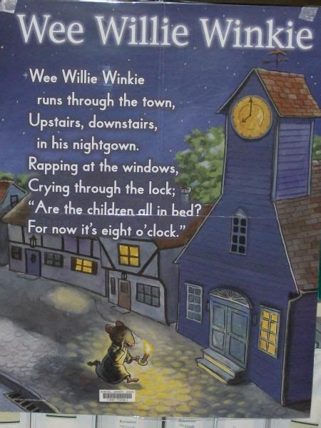 "WEE WILLIE WINKIE". OLD SCOTTISH NURSERY RHYME Nursery Rhymes Lyrics, Old Nursery Rhymes ...