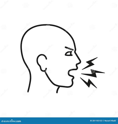 Screaming Man Icon Stick Figure Pictogram Vector Illustration