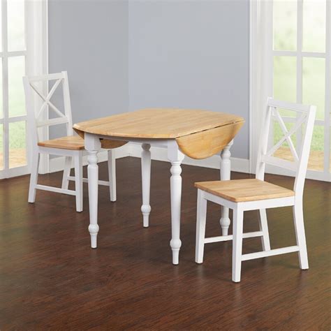 Longshore Tides Kinslow Drop Leaf Rubberwood Solid Wood Dining Set And Reviews Wayfair