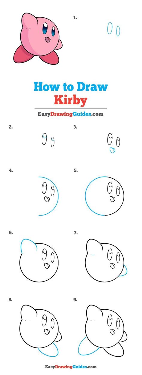 How To Draw Kirby Really Easy Drawing Tutorial Drawing Tutorial