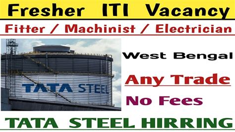 Tata Steel Recruitment Iti Job Vacancy Electrician Machanist