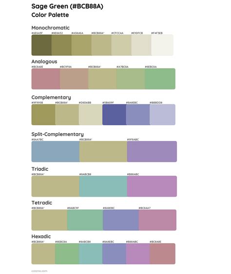 Sage Green Color Palettes