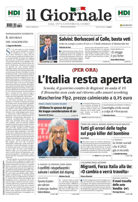 Video Rassegna Stampa Del 4 Gennaio 2022 Giornali In Pdf Pdf DocDroid