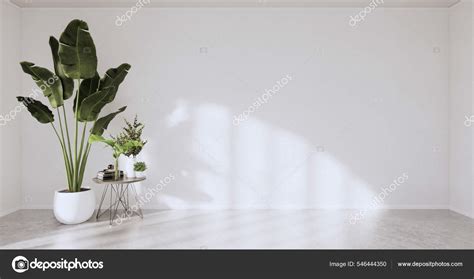 Interior Empty Room Minimalist Background Rendering — Stock Photo ...