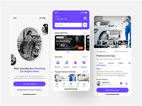 Car Wash Service Booking App Car Washing App Uiux Behance