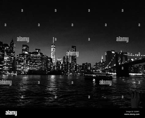 New York Skyline at night Stock Photo - Alamy